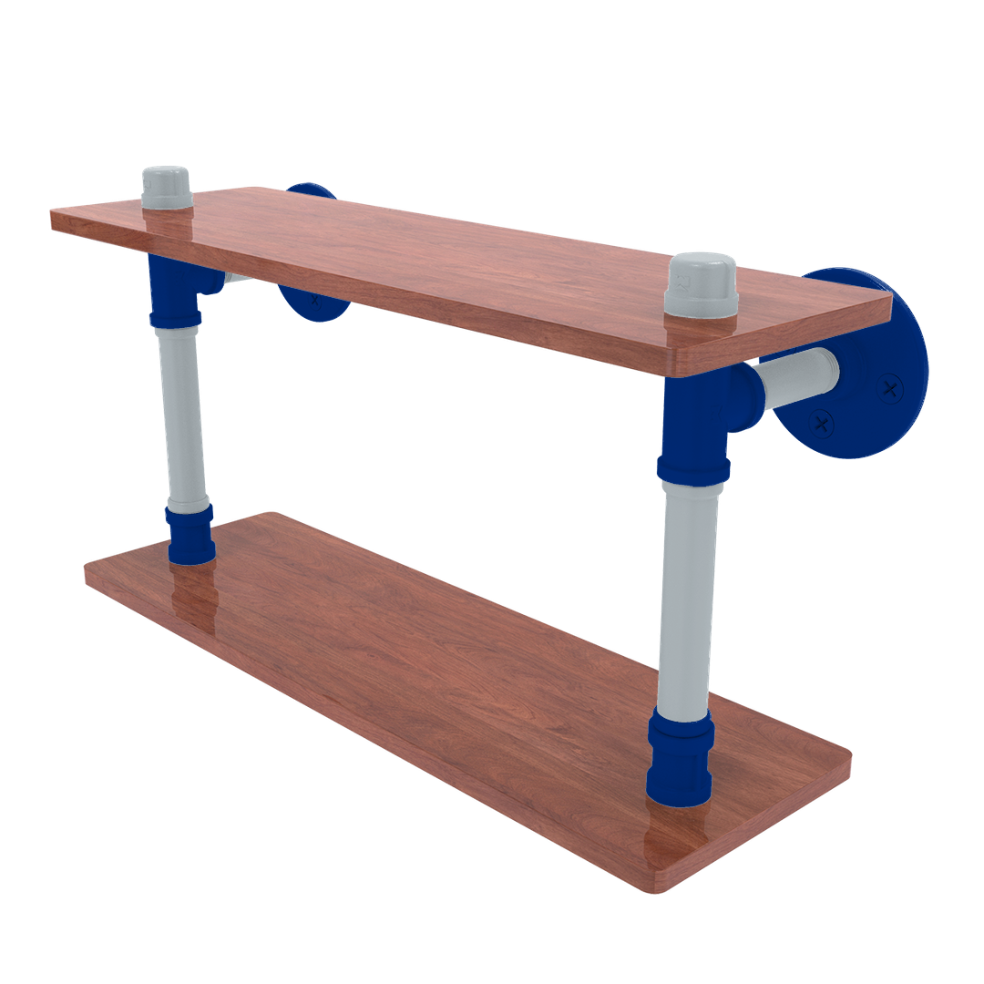 Diamond Collection Wood Double Shelf New York Bronx Edition
