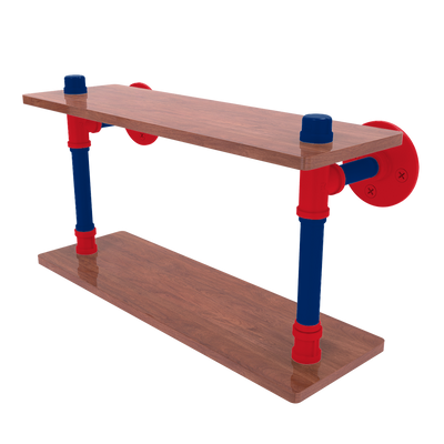 Diamond Collection Wood Double Shelf Philadelphia Edition