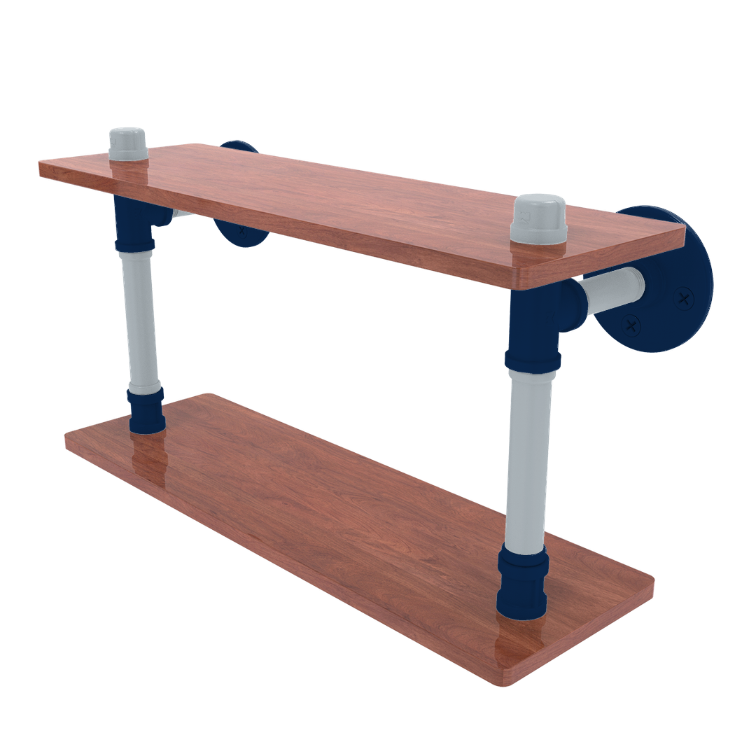 Diamond Collection Wood Double Shelf Seattle Edition