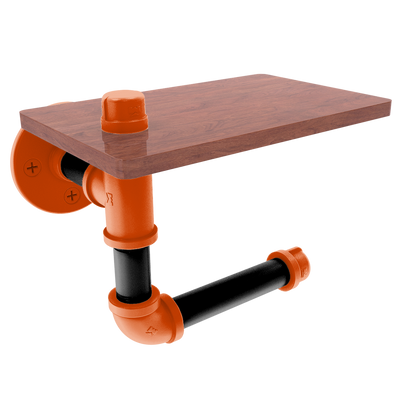 Diamond Collection Toilet Paper Holder with Wood Shelf Baltimore Edition