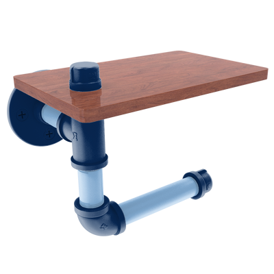 Diamond Collection Toilet Paper Holder with Wood Shelf Tampa Bay Edition