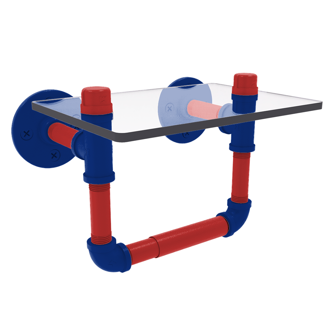 Diamond Collection Toilet Tissue Holder with Glass Shelf Chicago North Side Edition