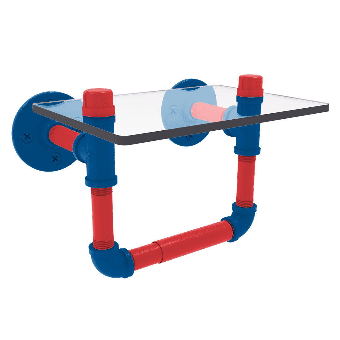 Diamond Collection Toilet Tissue Holder with Glass Shelf Los Angeles Chavez Ravine Edition