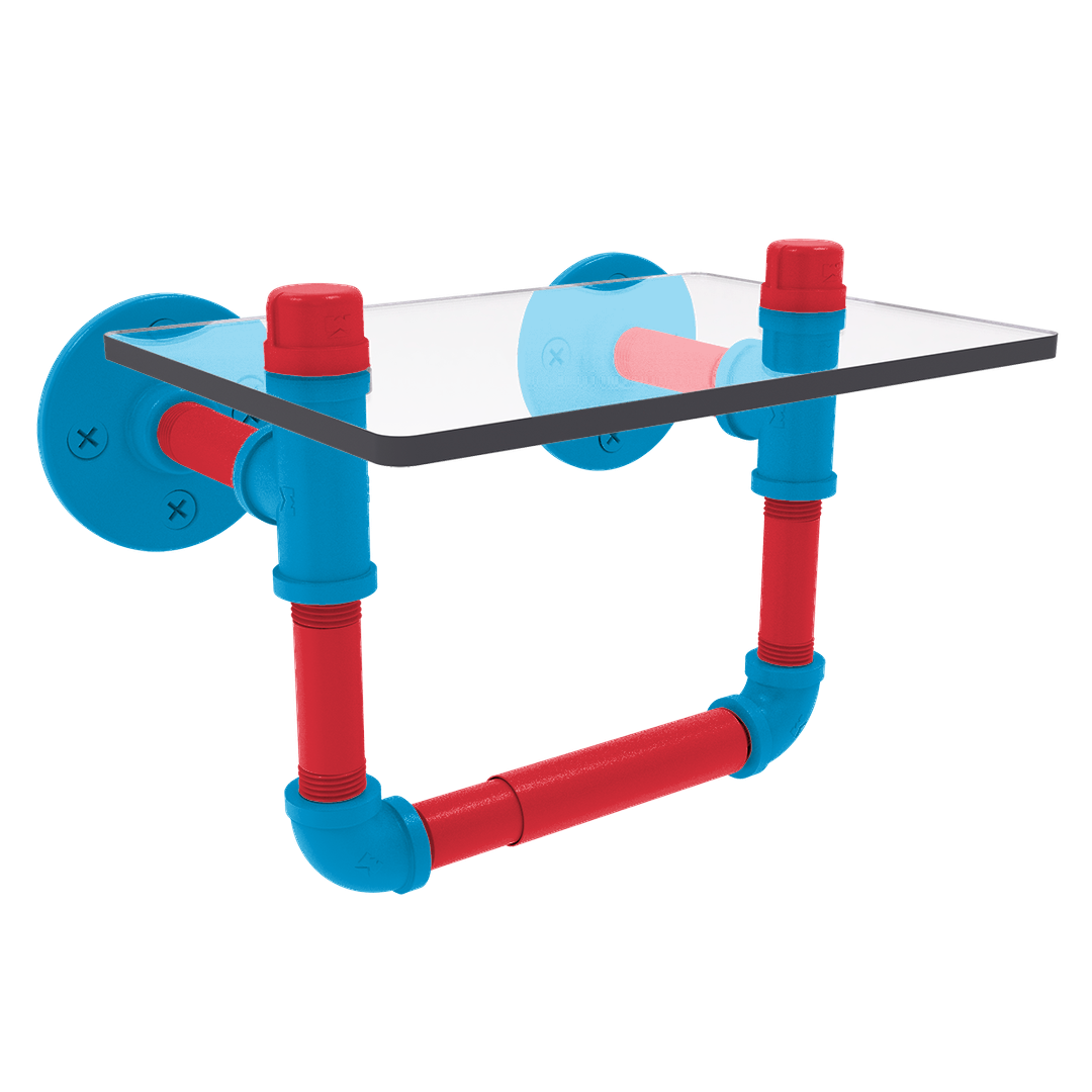 Diamond Collection Toilet Tissue Holder with Glass Shelf Miami Edition