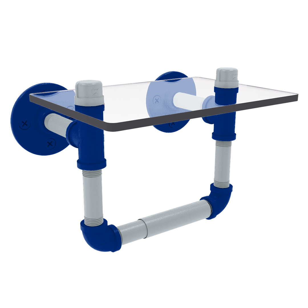 Diamond Collection Toilet Tissue Holder with Glass Shelf New York Bronx Edition