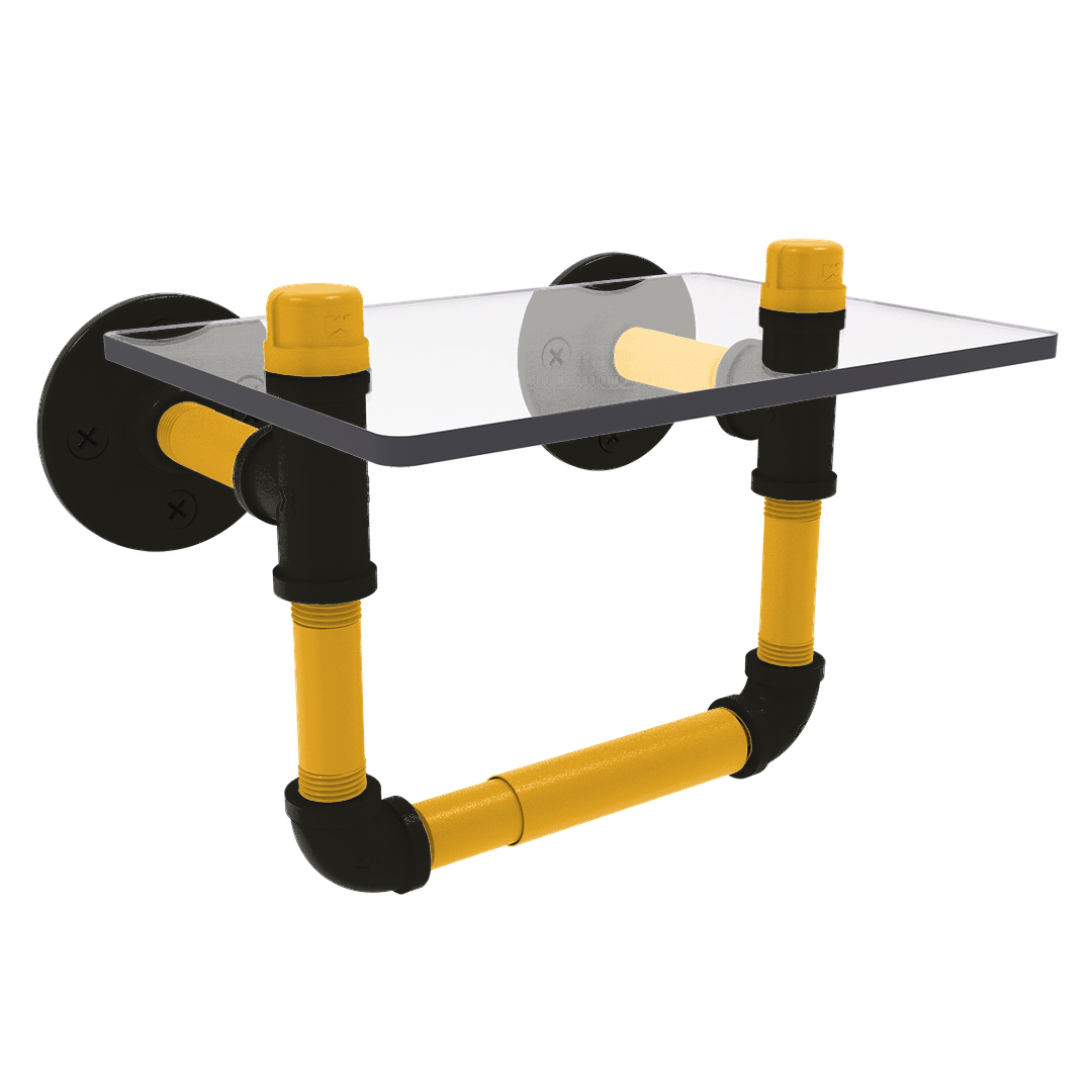 Diamond Collection Toilet Tissue Holder with Glass Shelf Pittsburgh Edition