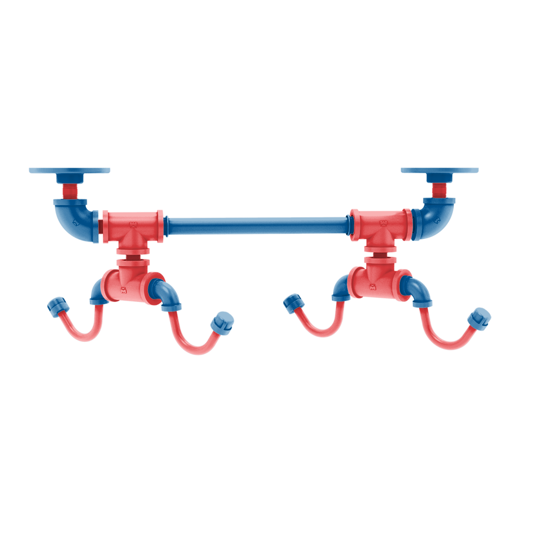 Diamond Collection Under Cabinet 4 Coffee Mug Rack Los Angeles Chavez Ravine Edition