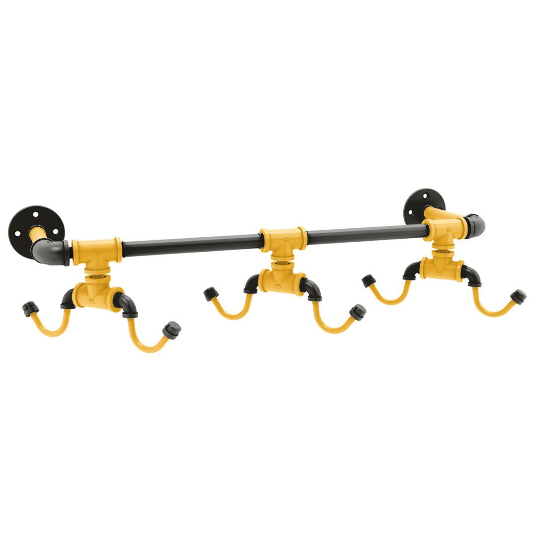 Diamond Collection Wall Mounted 6 Coffee Mug Rack Pittsburgh Edition
