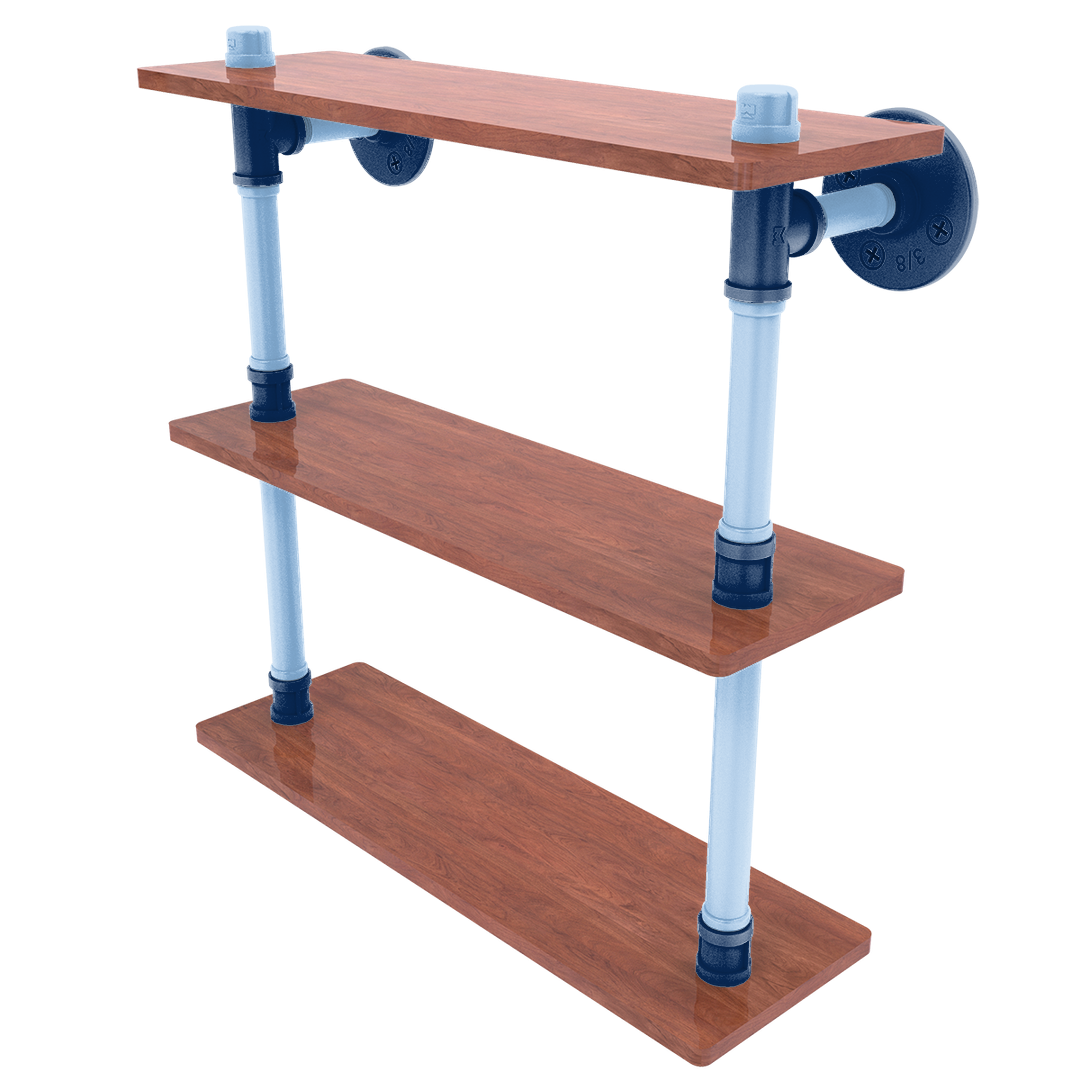 Diamond Collection Wood Triple Shelf Tampa Bay Edition