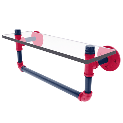 Diamond Collection Glass Shelf with Towel Bar Atlanta Edition