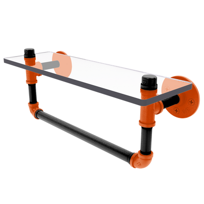 Diamond Collection Glass Shelf with Towel Bar Baltimore Edition