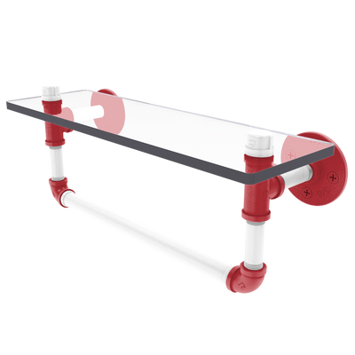 Diamond Collection Glass Shelf with Towel Bar Boston Edition