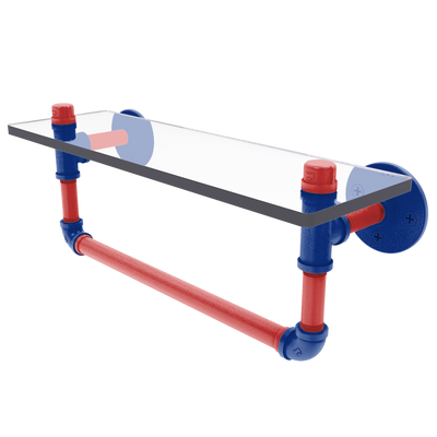 Diamond Collection Glass Shelf with Towel Bar Chicago North Side Edition
