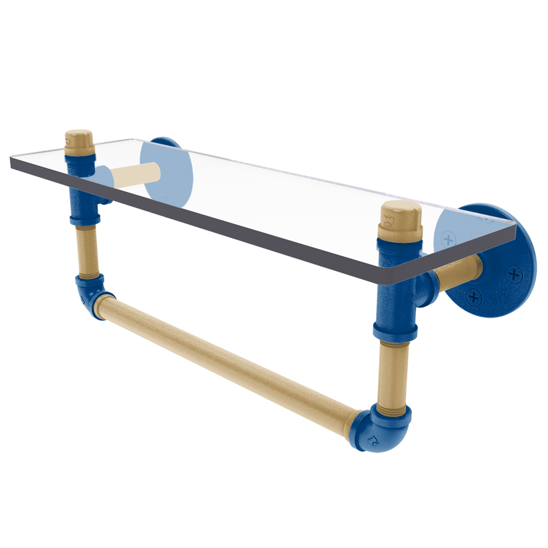 Diamond Collection Glass Shelf with Towel Bar Kansas City Edition