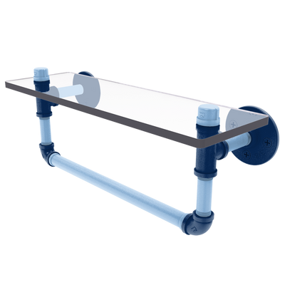 Diamond Collection Glass Shelf with Towel Bar Tampa Bay Edition