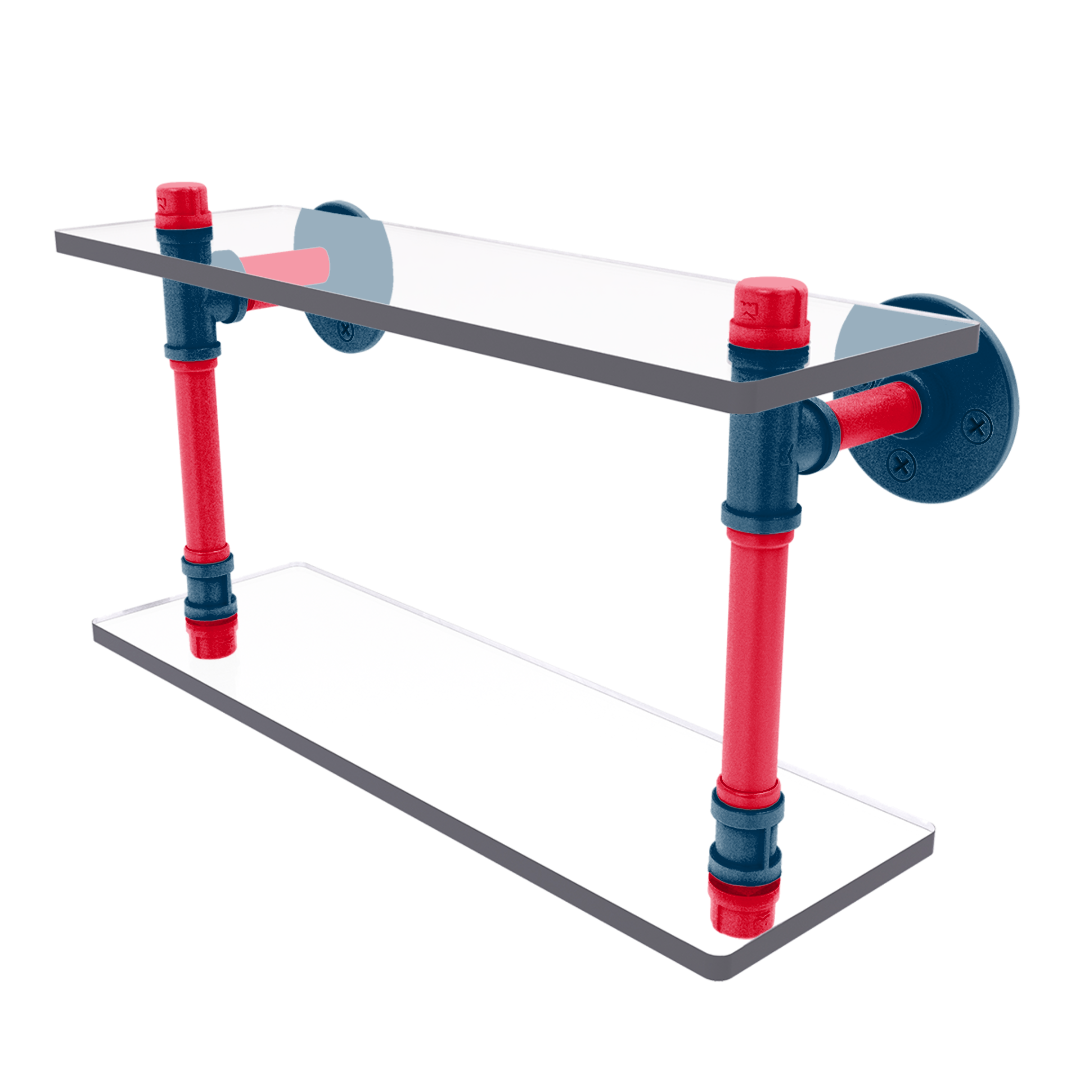 Diamond Collection Double Glass Shelf Cleveland Edition