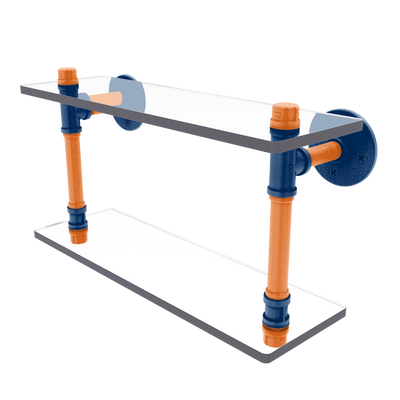 Diamond Collection Double Glass Shelf Houston Edition