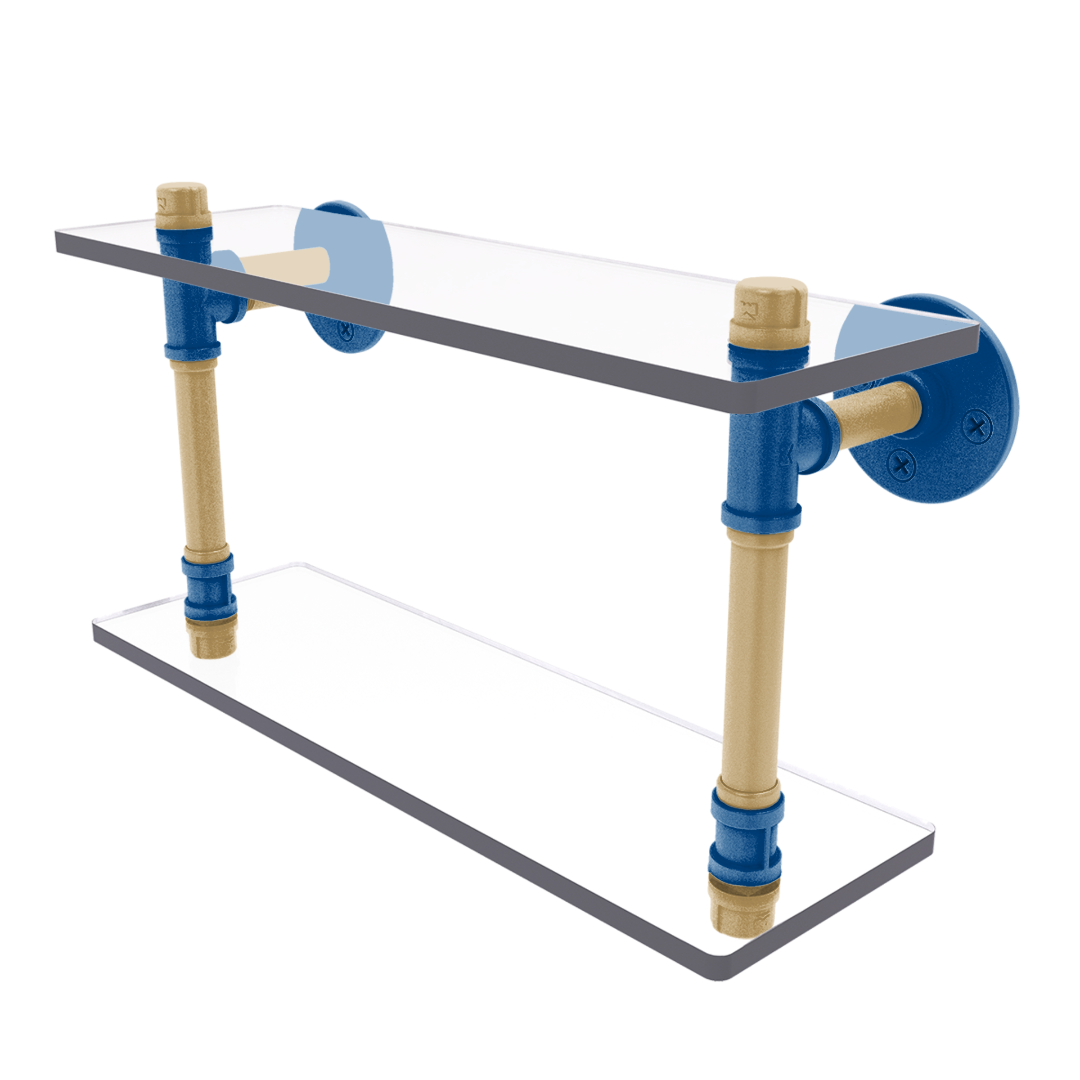 Diamond Collection Double Glass Shelf Kansas City Edition