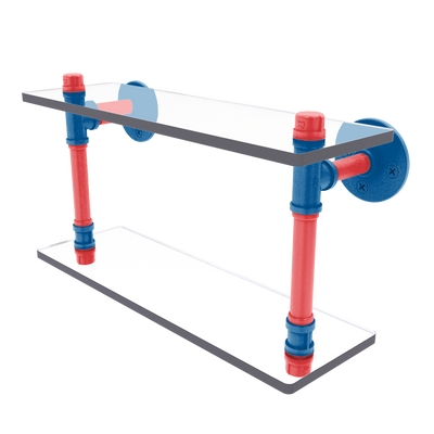 Diamond Collection Double Glass Shelf Los Angeles Chavez Ravine Edition