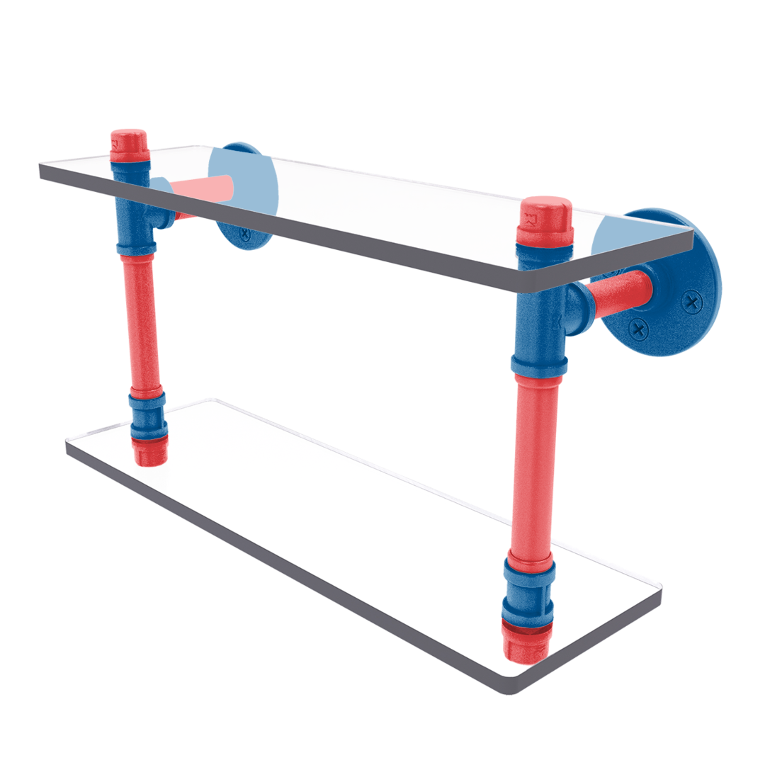 Diamond Collection Double Glass Shelf Los Angeles Chavez Ravine Edition