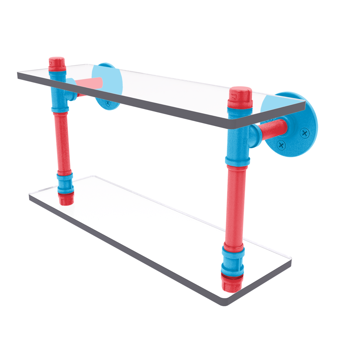 Diamond Collection Double Glass Shelf Miami Edition