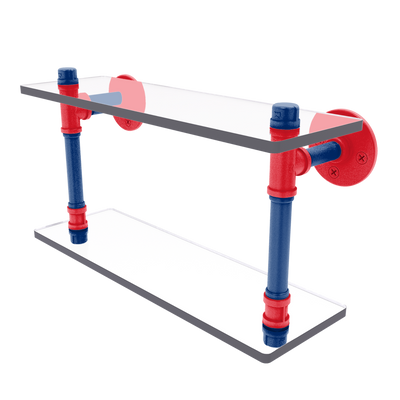 Diamond Collection Double Glass Shelf Philadelphia Edition