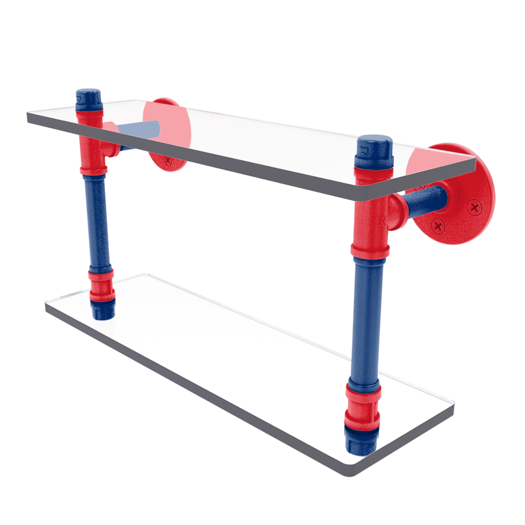 Diamond Collection Double Glass Shelf Philadelphia Edition