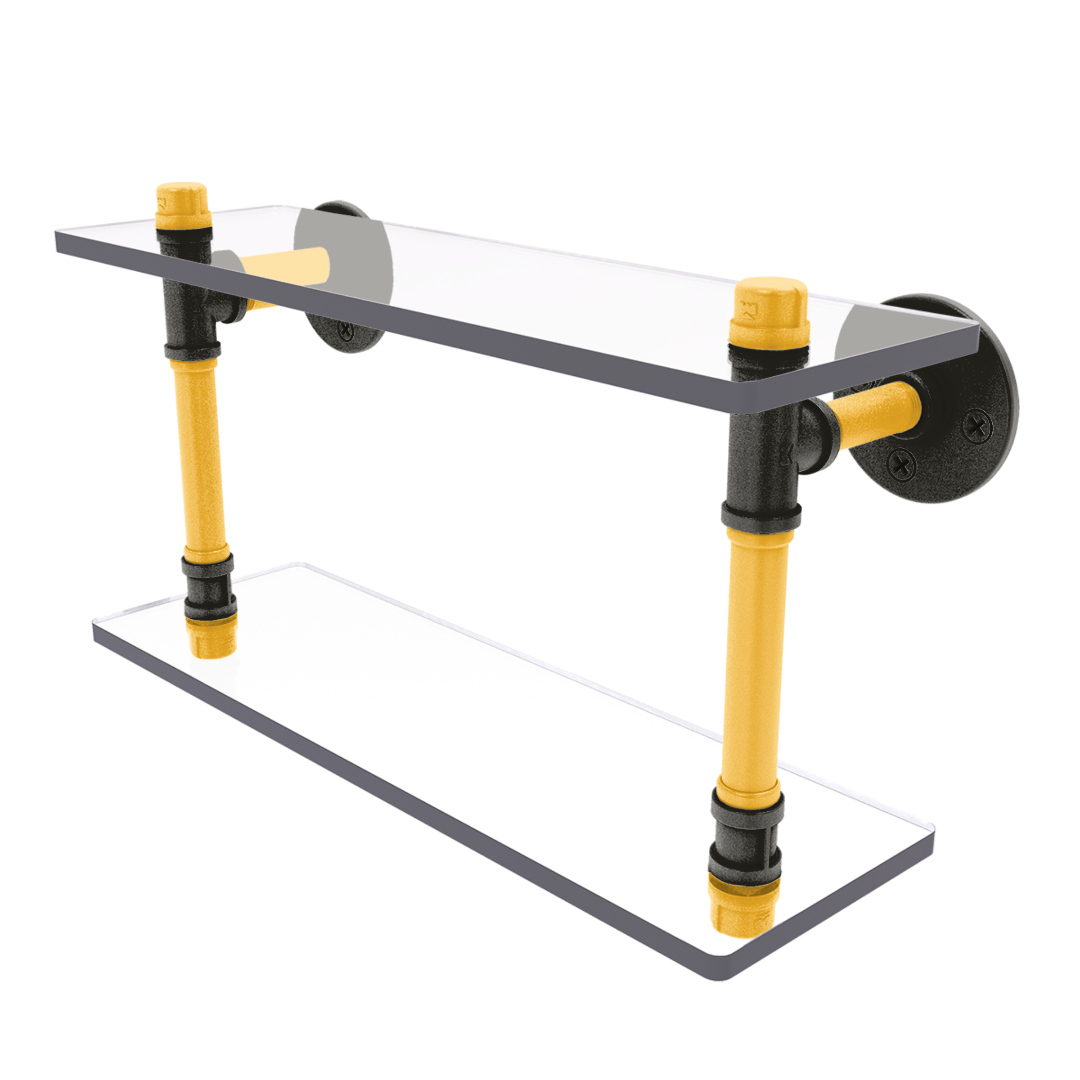 Diamond Collection Double Glass Shelf Pittsburgh Edition