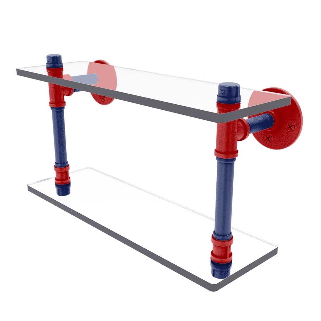 Diamond Collection Double Glass Shelf Washington Edition