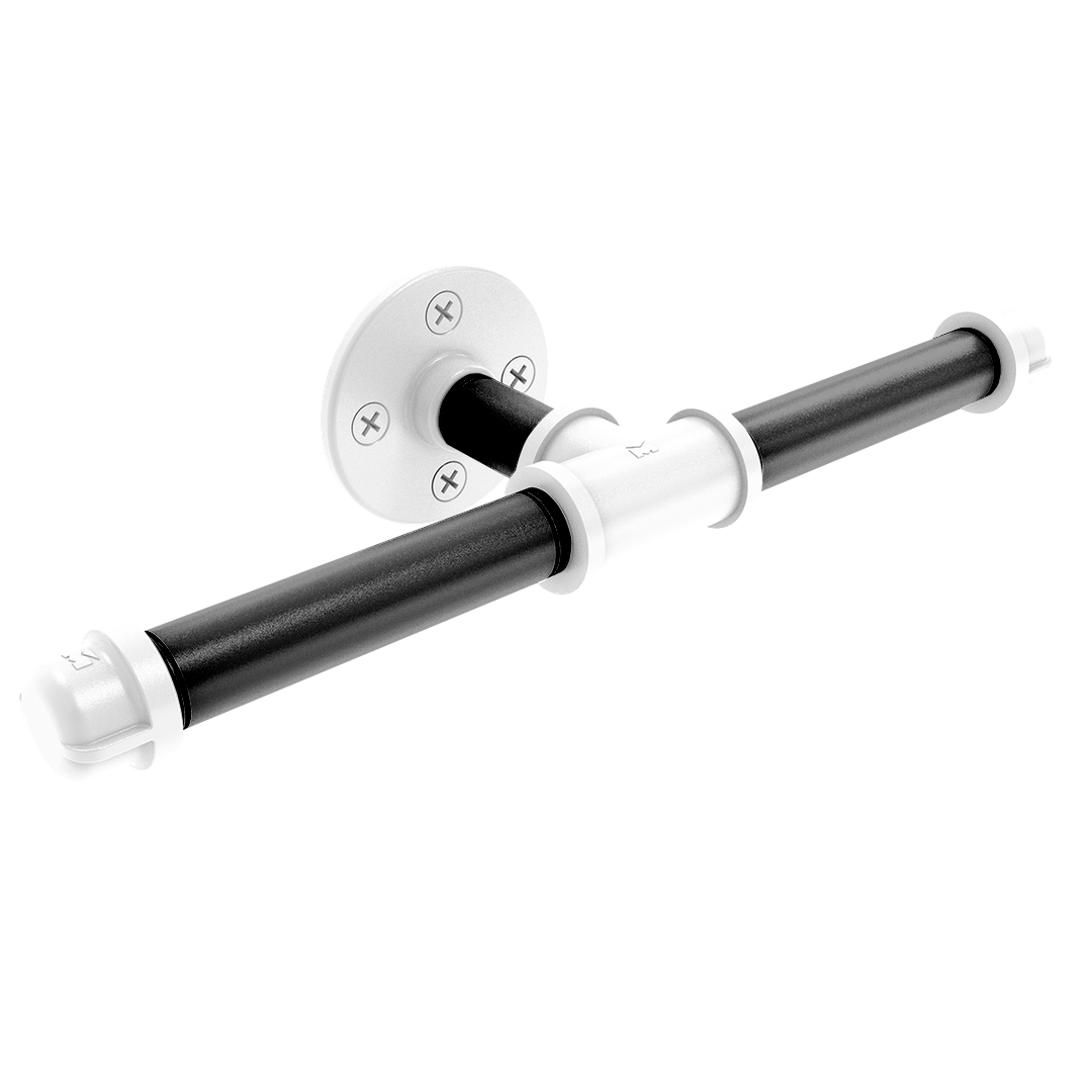 Hardwood Collection Double Roll Toilet Paper Holder Brooklyn Edition