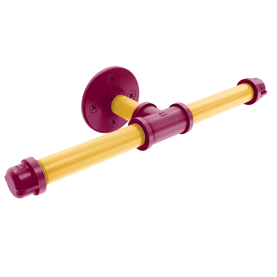 Hardwood Collection Double Roll Toilet Paper Holder Cleveland Edition