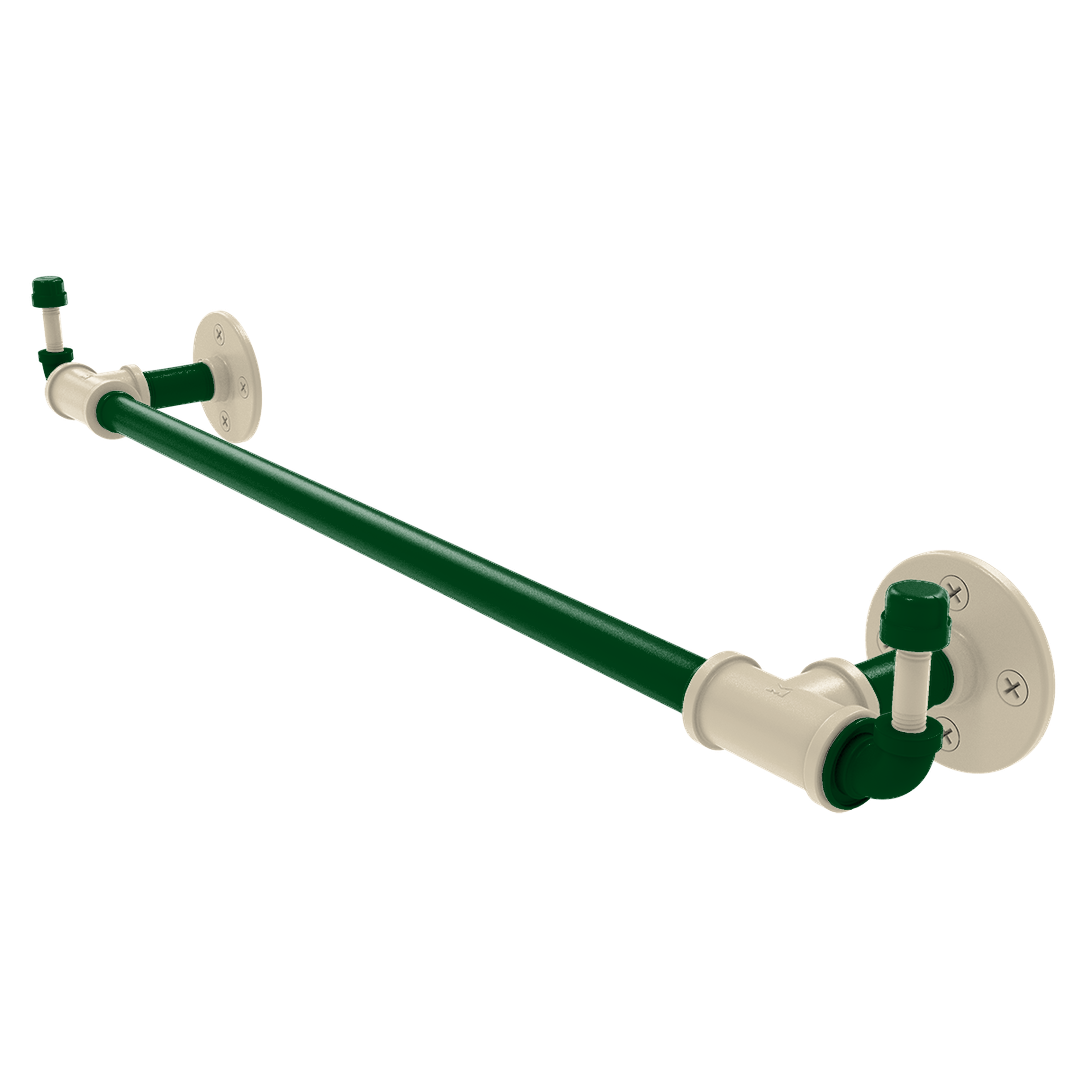 Hardwood Collection Towel Bar with Integrated Hooks Milwaukee Edition
