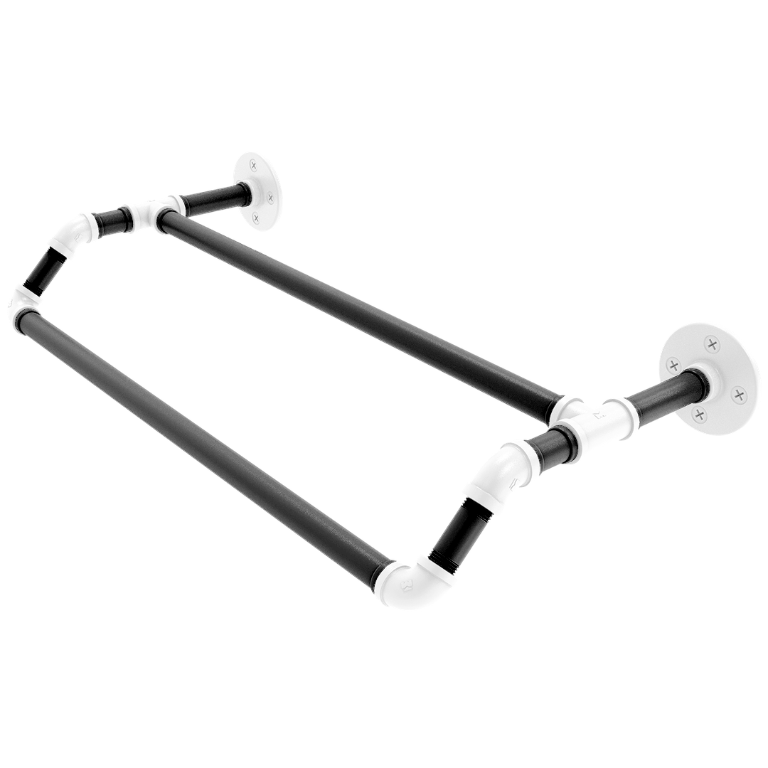 Hardwood Collection Double Towel Bar Brooklyn Edition