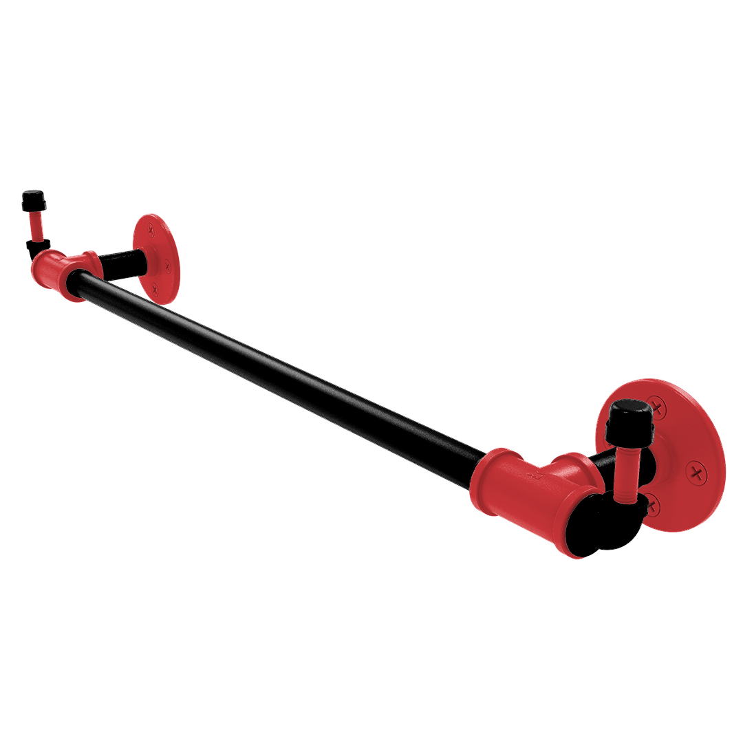 Hardwood Collection Towel Bar with Integrated Hooks Portland Edition