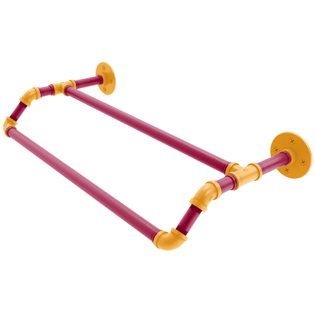 Hardwood Collection Double Towel Bar Miami Edition