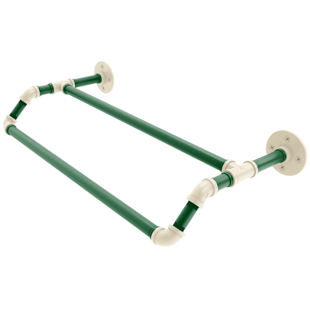 Hardwood Collection Double Towel Bar Milwaukee Edition