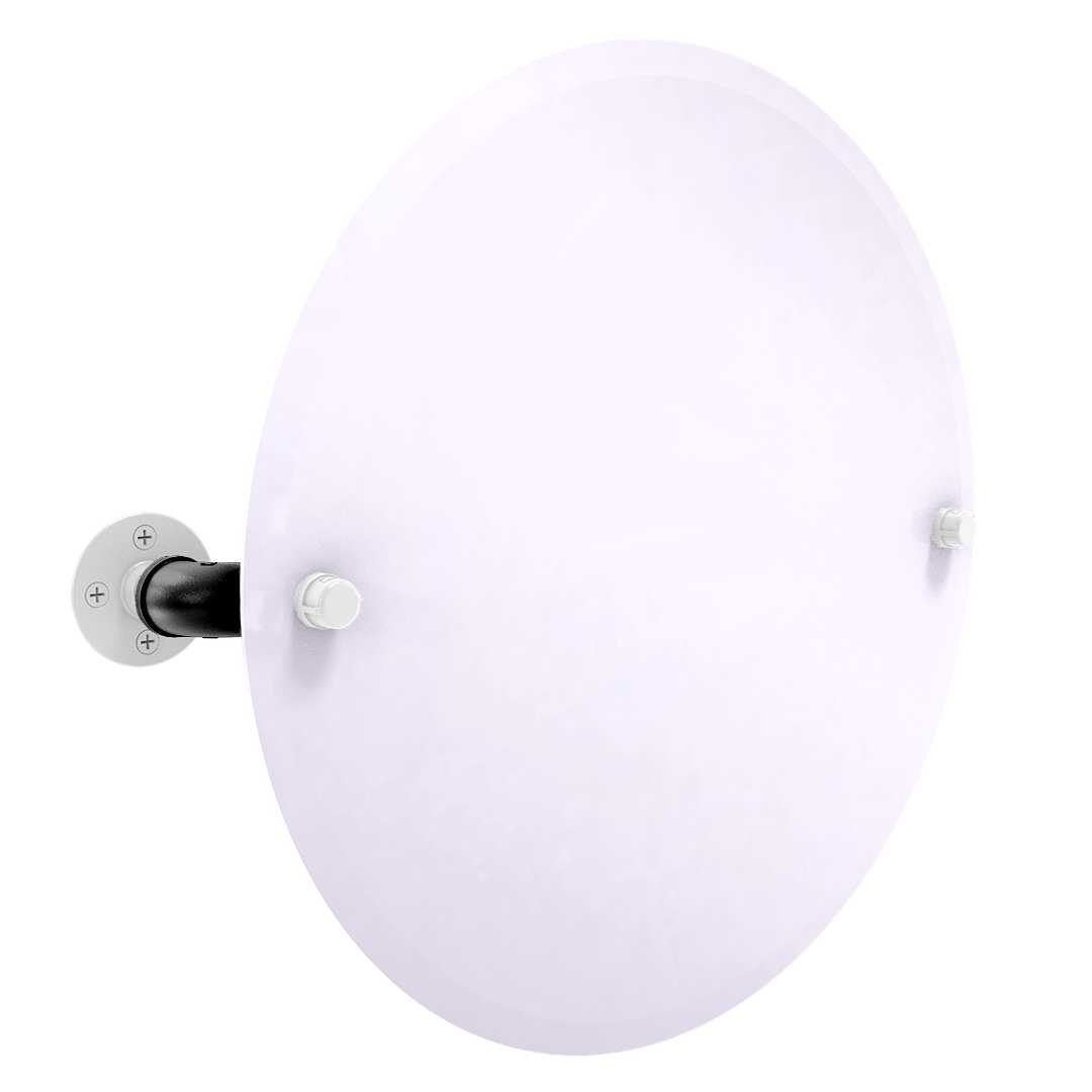 Hardwood Collection Frameless Oval Wall Mounted Tilt Mirror Brooklyn Edition