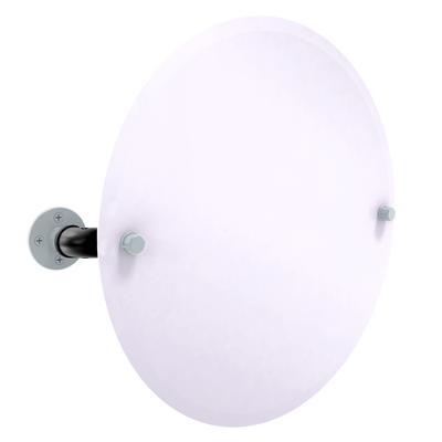 Hardwood Collection Frameless Round Wall Mounted Tilt Mirror San Antonio Edition