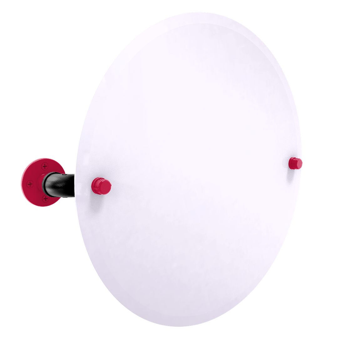 Hardwood Collection Frameless Oval Wall Mounted Tilt Mirror Chicago Edition