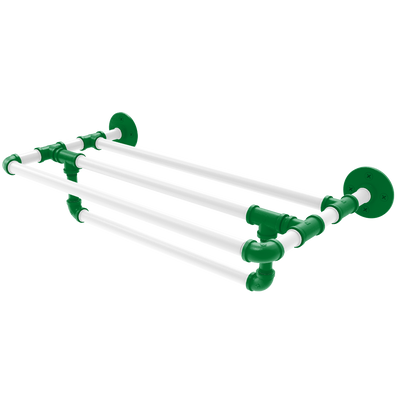 Hardwood Collection Wall Mounted Towel Shelf with Towel Bar Boston Edition