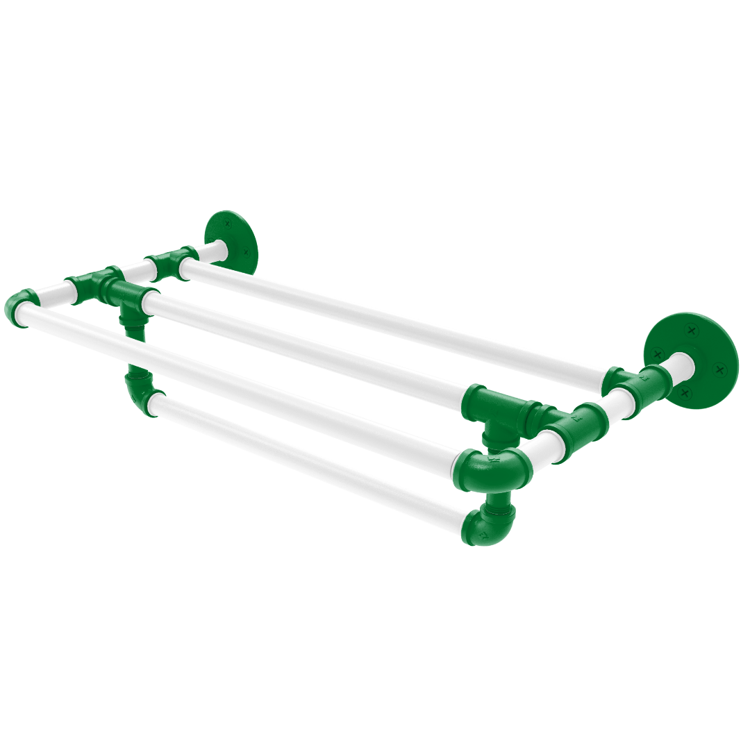 Hardwood Collection Wall Mounted Towel Shelf with Towel Bar Boston Edition