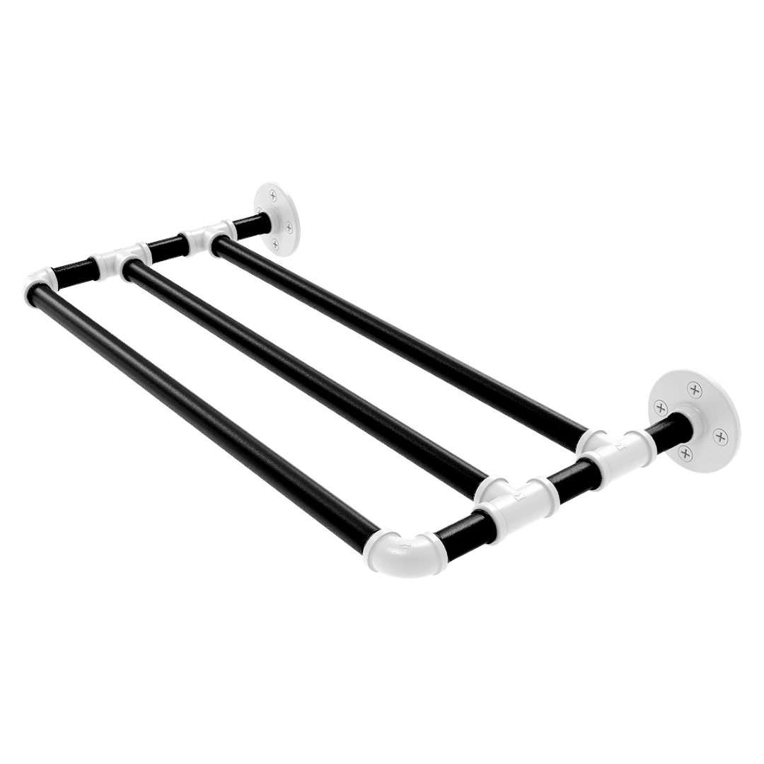Hardwood Collection Wall Mounted Towel Shelf Brooklyn Edition