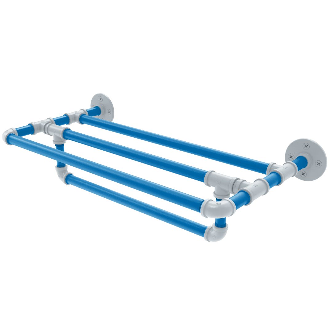 Hardwood Collection Wall Mounted Towel Shelf with Towel Bar Orlando Edition