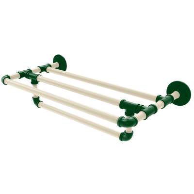 Hardwood Collection Wall Mounted Towel Shelf with Towel Bar Milwaukee Edition