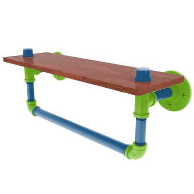 Hardwood Collection Wood Shelf with Towel Bar Minnesota Edition
