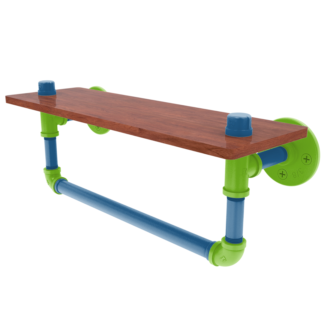 Hardwood Collection Wood Shelf with Towel Bar Minnesota Edition