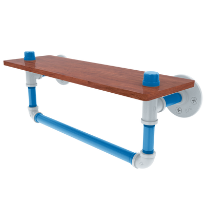 Hardwood Collection Wood Shelf with Towel Bar Orlando Edition