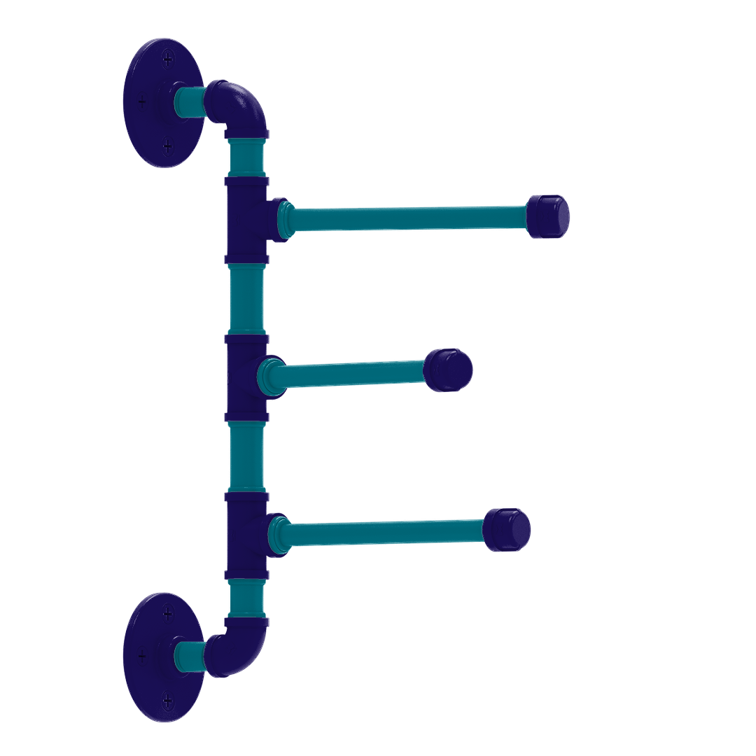 Hardwood Collection 3 Swing Arm Vertical Towel Bar Charlotte Edition