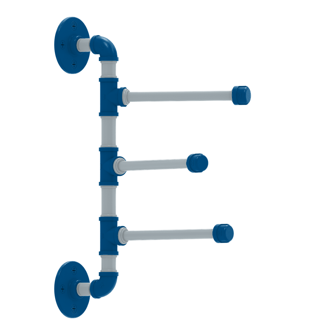 Hardwood Collection 3 Swing Arm Vertical Towel Bar Dallas Edition