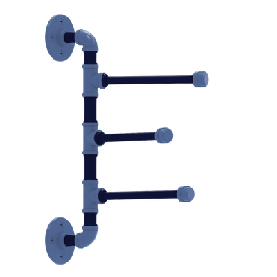 Hardwood Collection 3 Swing Arm Vertical Towel Bar Memphis Edition